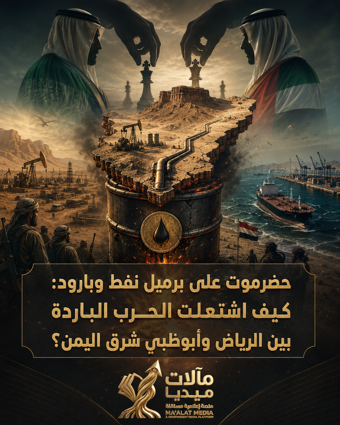 حضرموت على برميل نفط وبارود: كيف اشتعلت الحرب الباردة بين الرياض وأبوظبي شرق اليمن؟