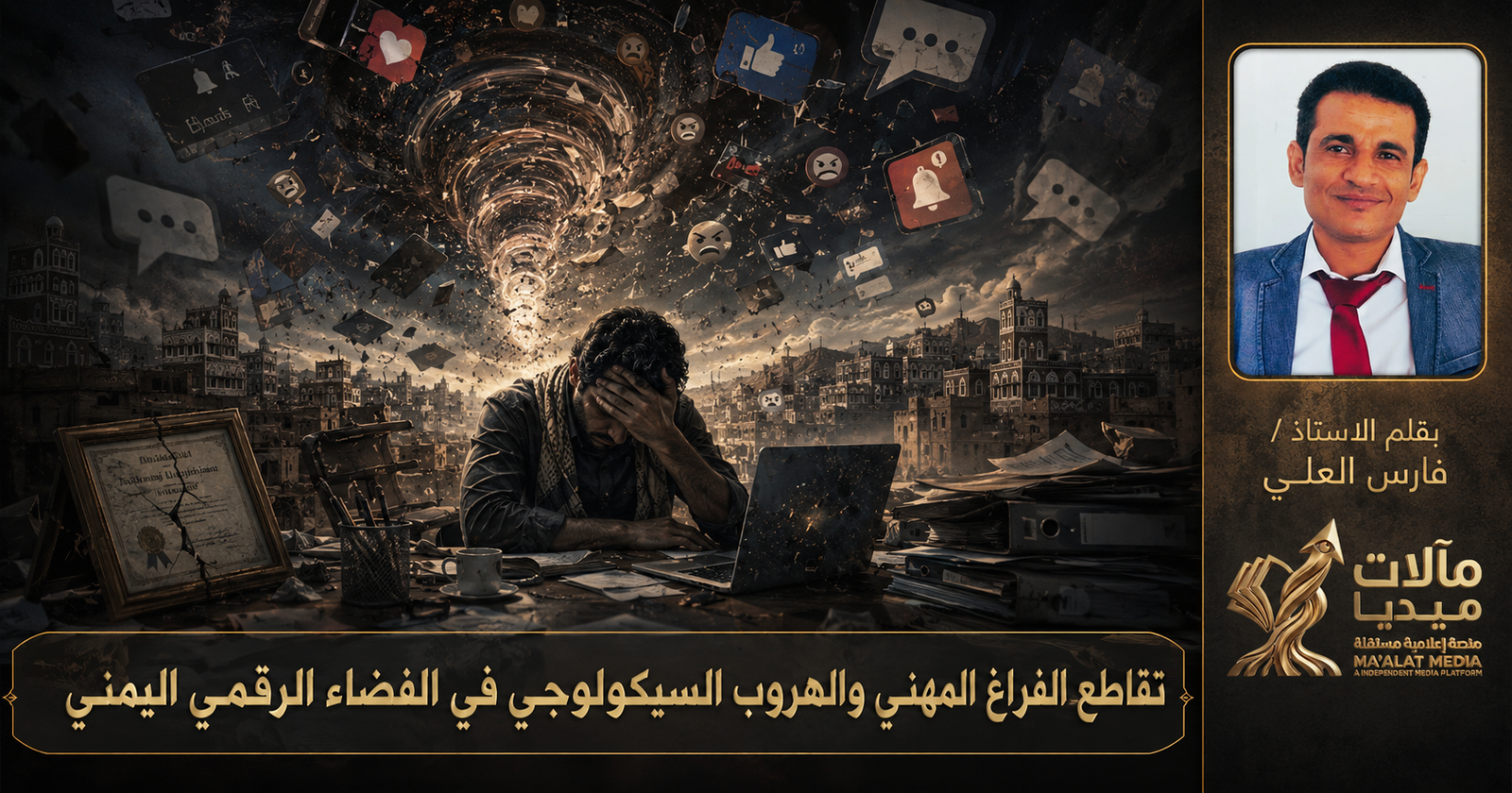 تقاطع الفراغ المهني والهروب السيكولوجي في الفضاء الرقمي اليمني