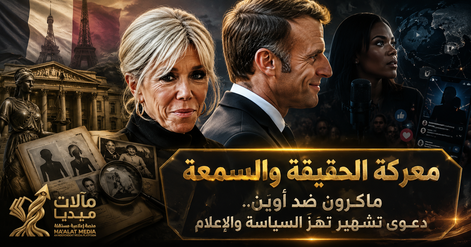 معركة الحقيقة و السمعة .. ماكرون ضد أوينز …. دعوى تشهير تهز السياسية و الاعلام